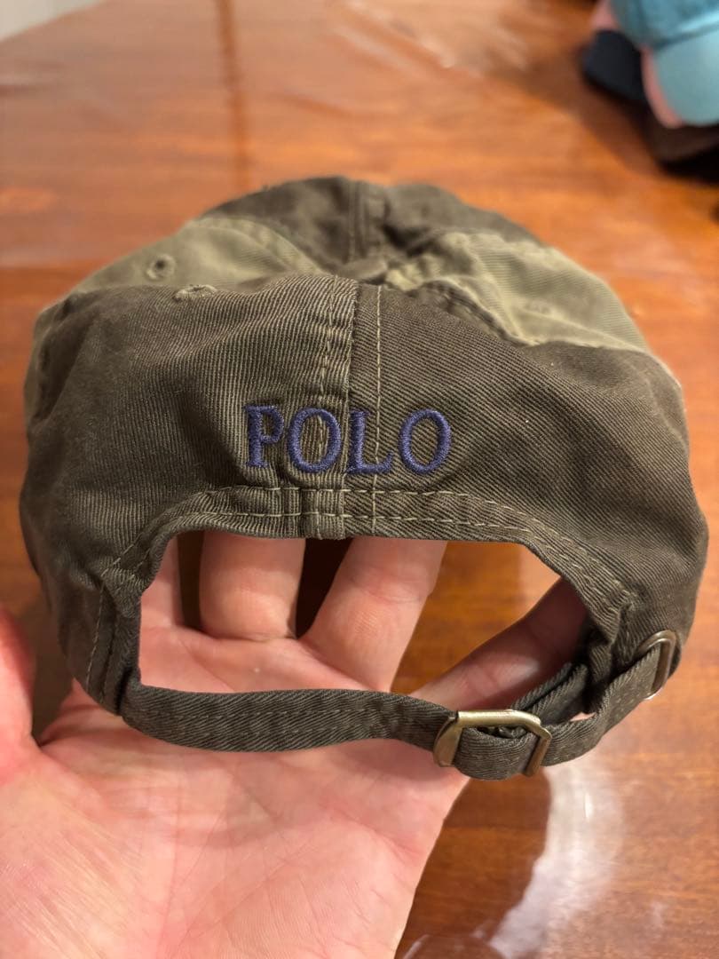 ラルフローレン　キャップ　オリーブ色 ポニー　好配色　レア　USA製