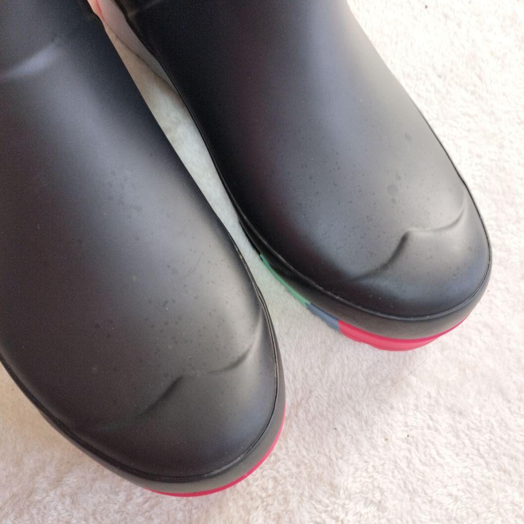 HUNTER ハンター プレイショートストライプソールブーツ 25 レインブーツ