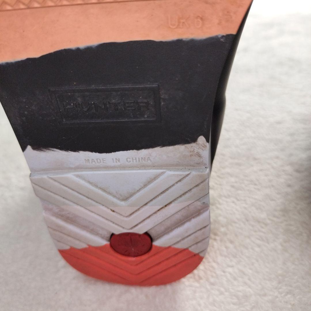 HUNTER ハンター プレイショートストライプソールブーツ 25 レインブーツ