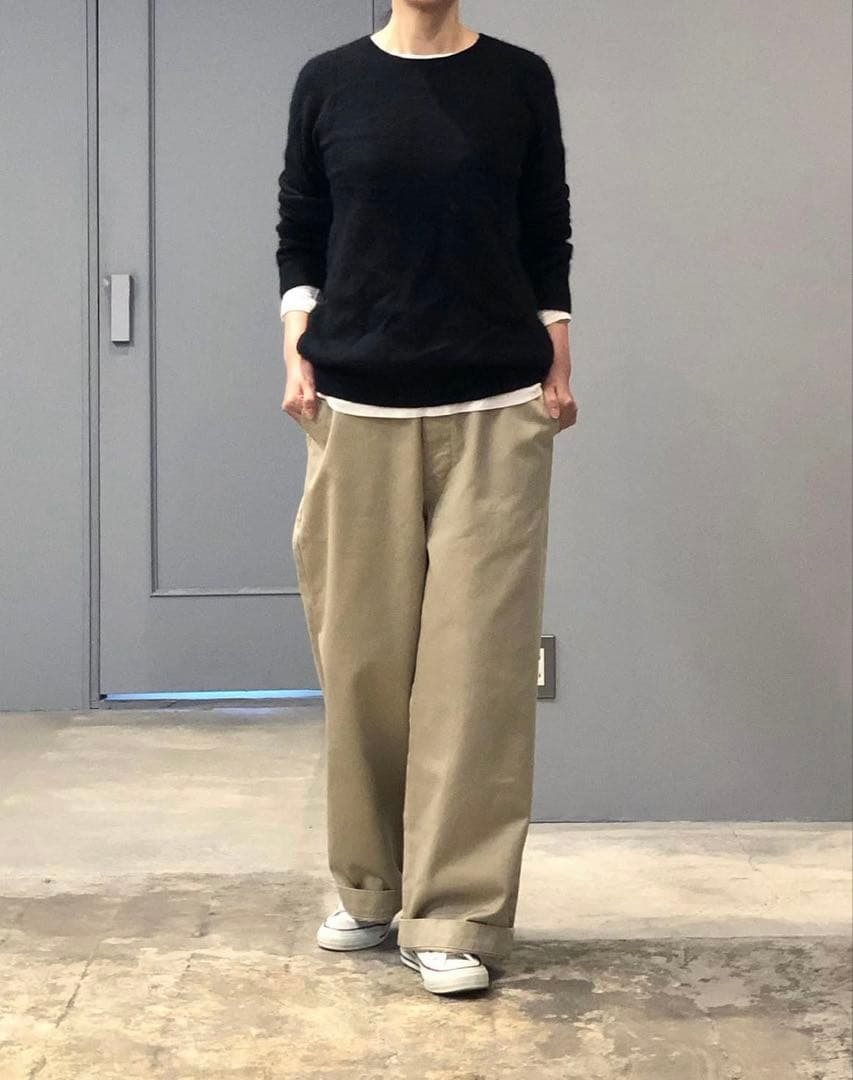 【新品タグ付き】chimala PLEASE別注チノワイドトラウザーズ