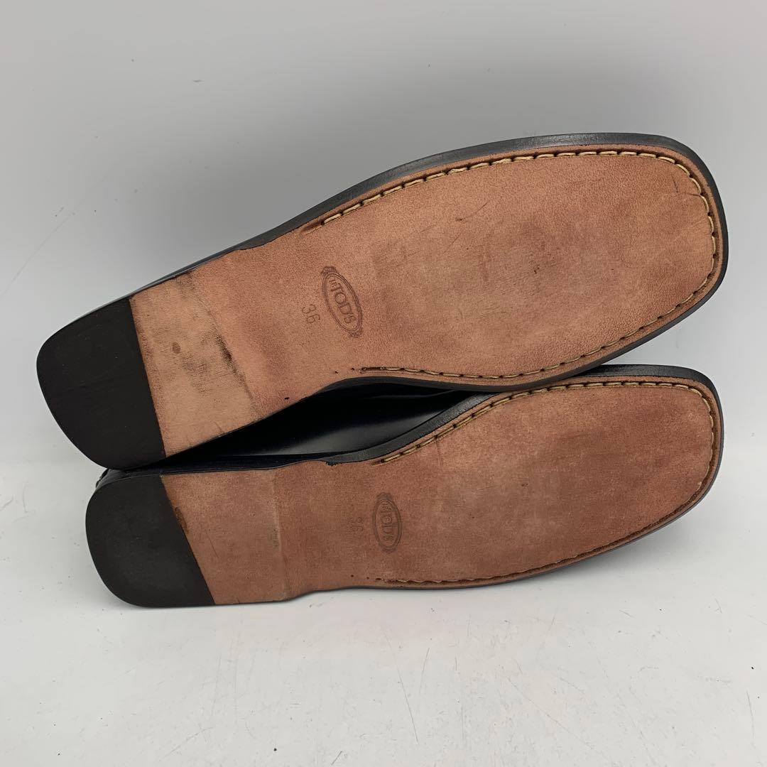 X485B トッズ ドライビングシューズ 36 約23cm ブラック