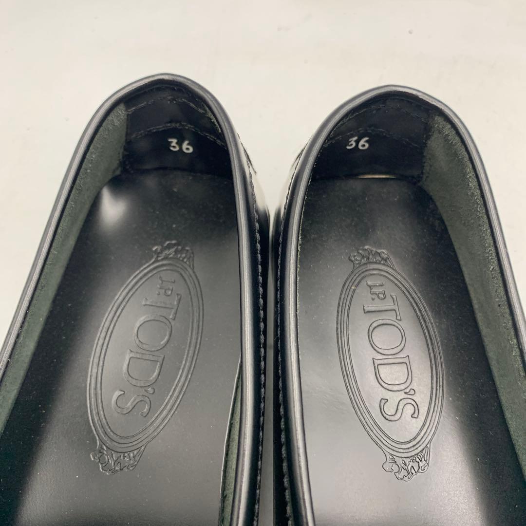 X485B トッズ ドライビングシューズ 36 約23cm ブラック