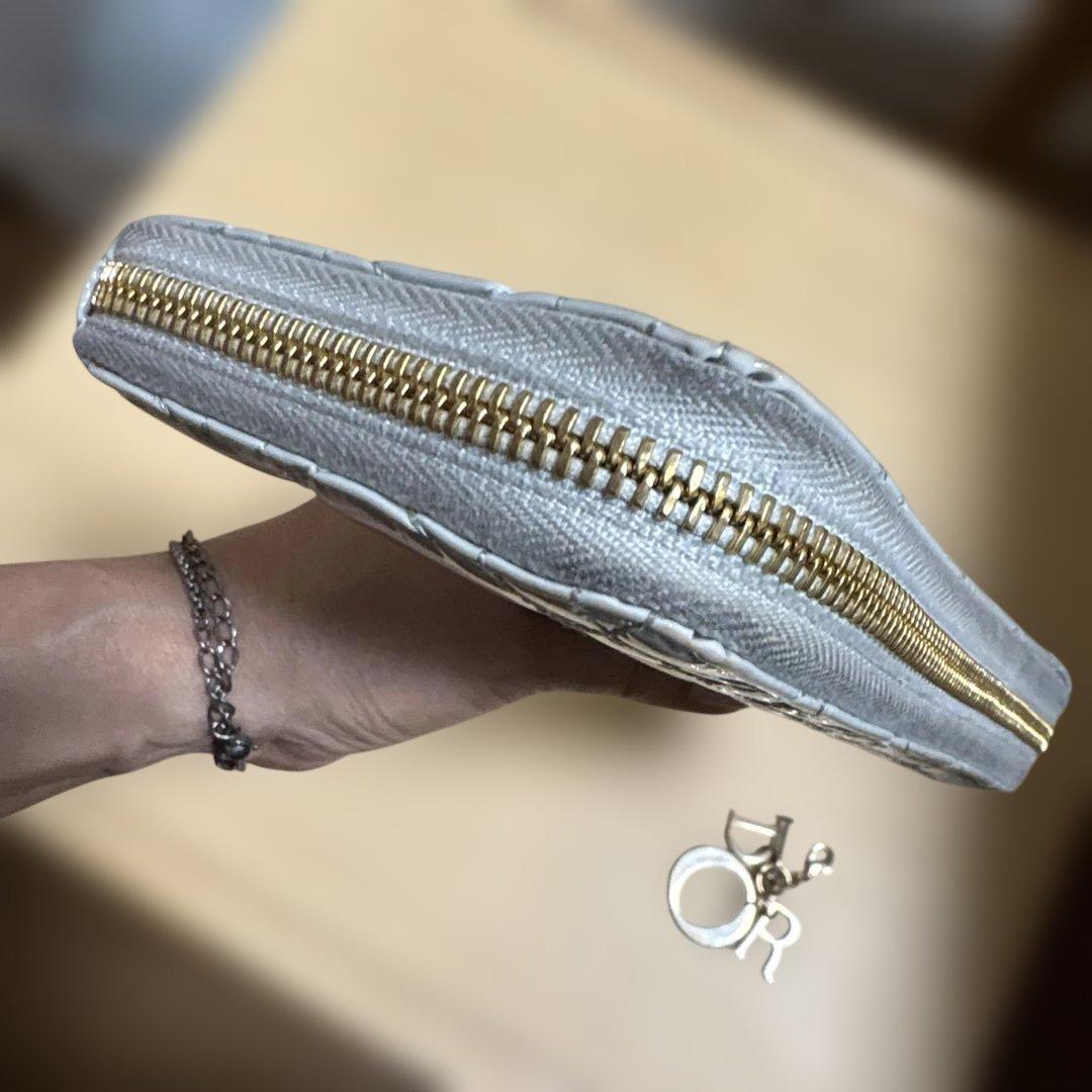 Dior ディオール　 パテントレザー 長財布　水色