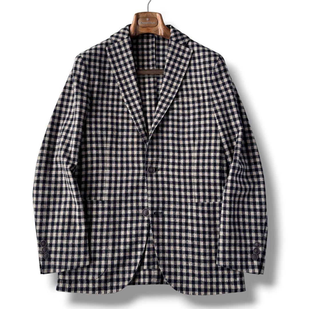 BOGLIOLI ボリオリ フランネル カシミヤ テーラード ジャケット 44