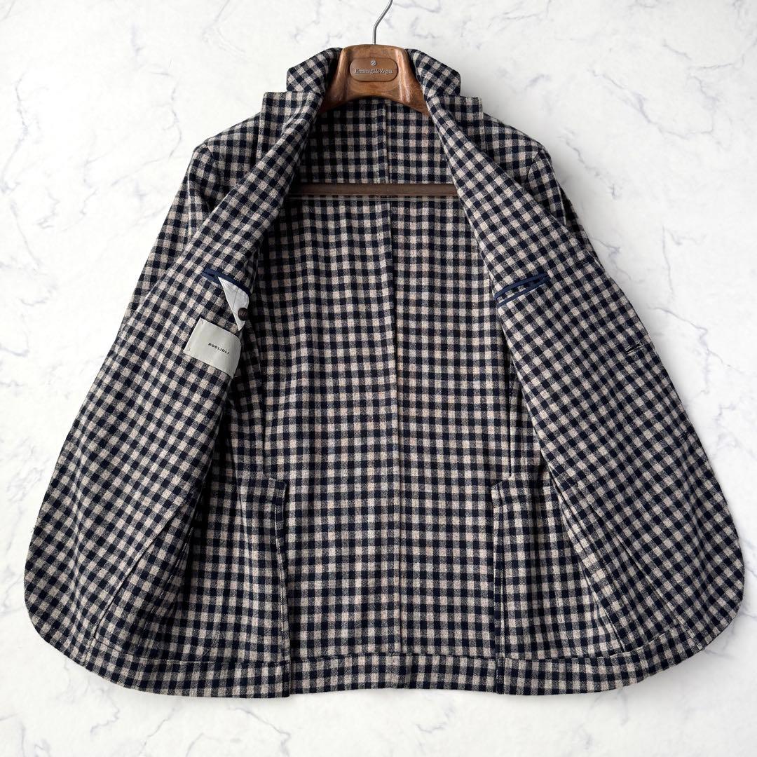 BOGLIOLI ボリオリ フランネル カシミヤ テーラード ジャケット 44