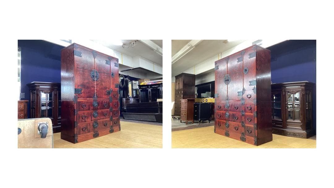 H4　美品　岩谷堂箪笥　不耒方衣裳タンス 漆/うるし塗り 欅/ケヤキ材 和箪笥