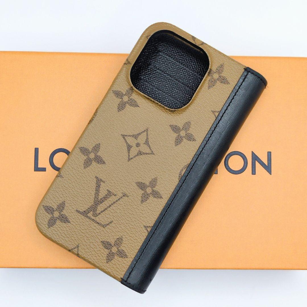 美品✨ルイヴィトン iPhone15 pro ケース フォリオ リバース