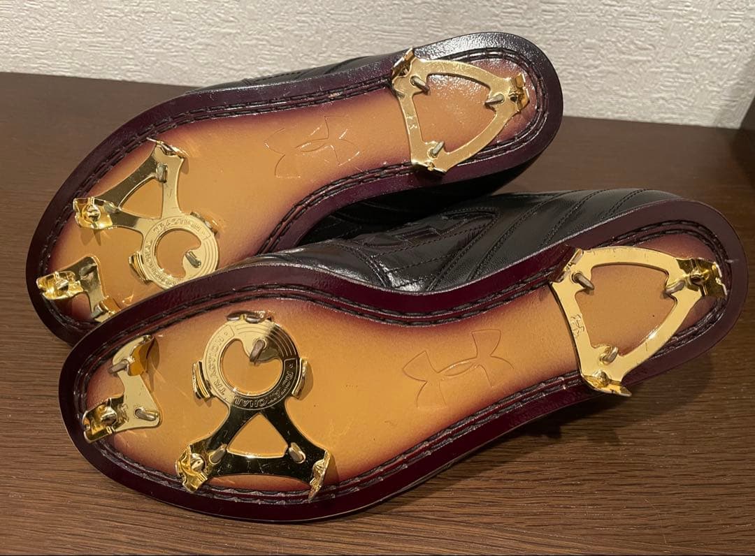 【新品未使用品】アンダーアーマー 野球 金具スパイク 26cm 黒 ブラック