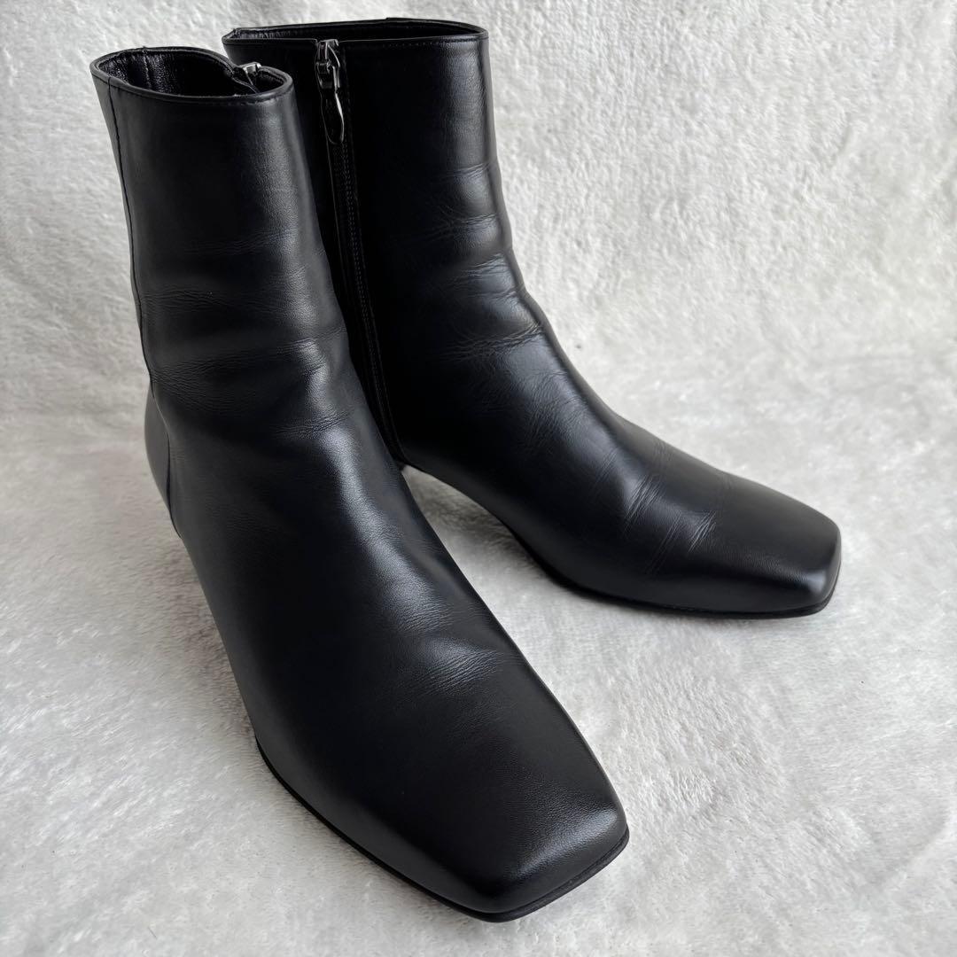 ✨️未使用級✨️ DIANA ダイアナ ショートブーツ レザー 黒 23.5㎝