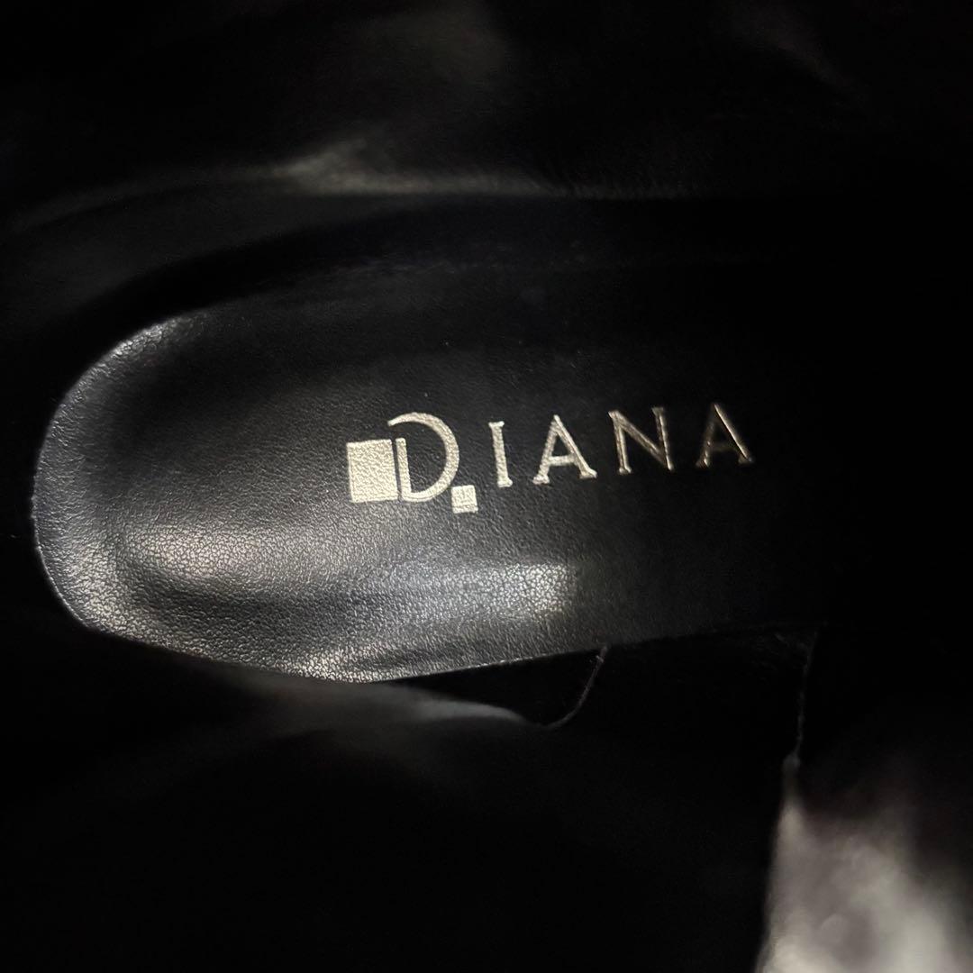 ✨️未使用級✨️ DIANA ダイアナ ショートブーツ レザー 黒 23.5㎝