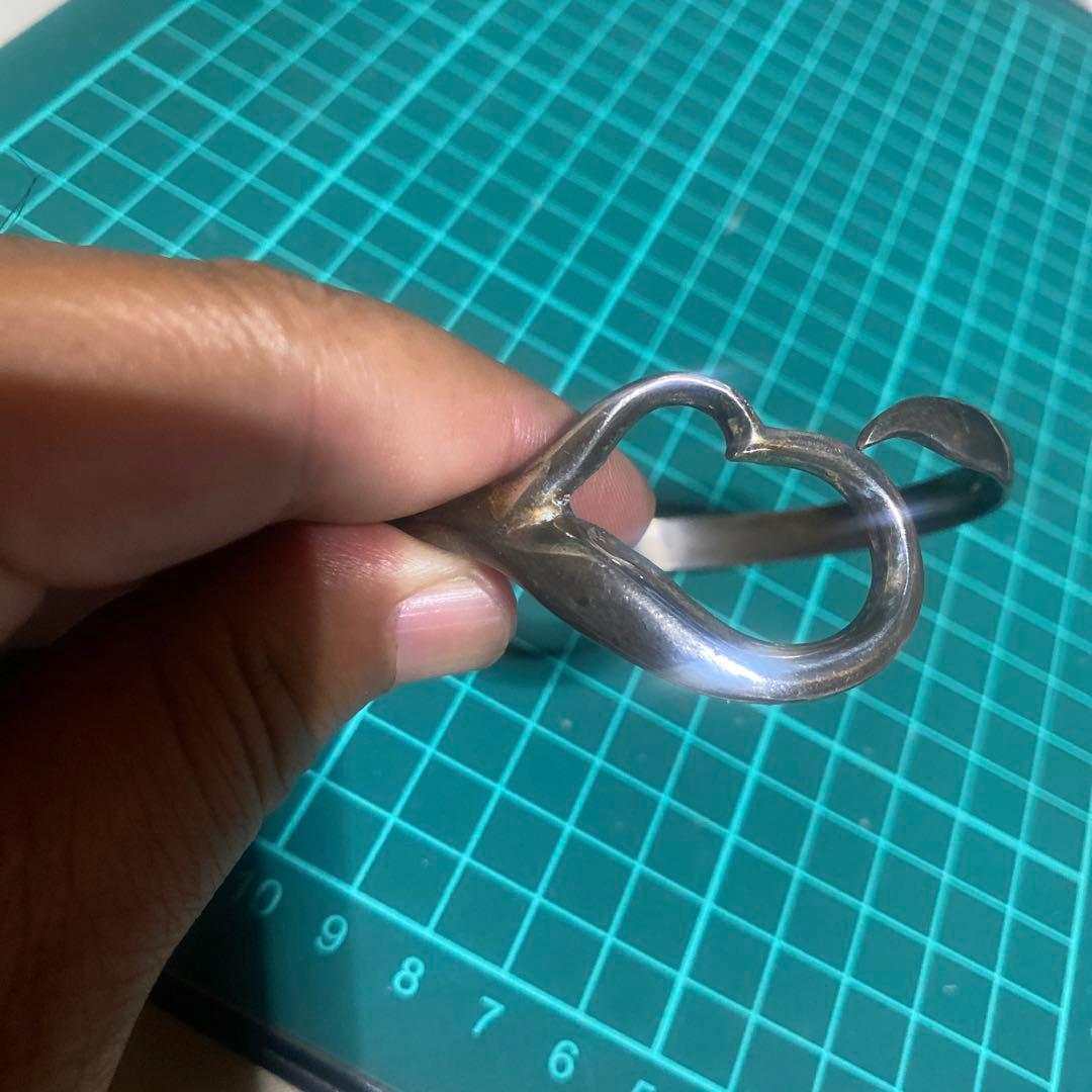 925 ハート　バングル