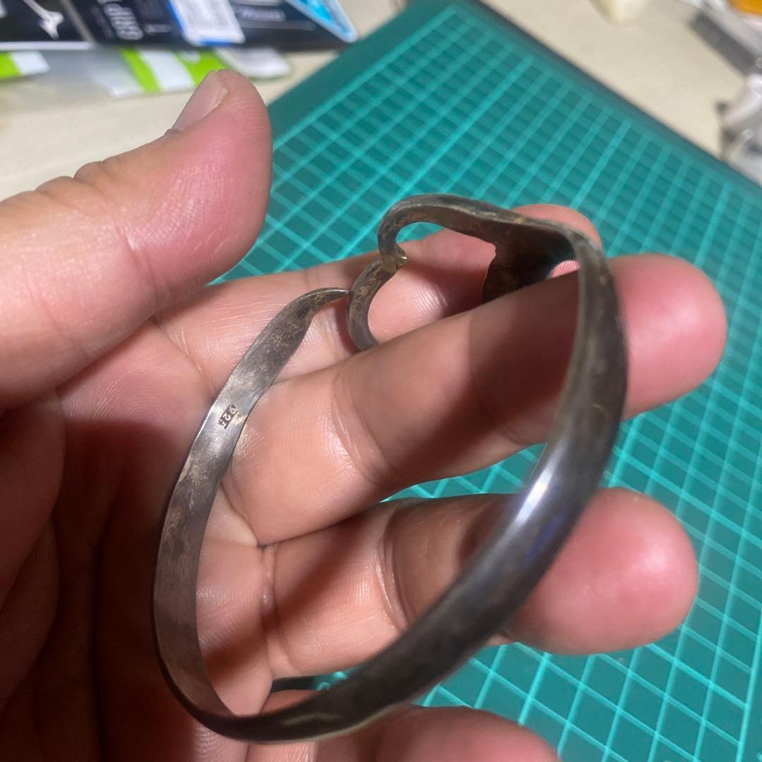 925 ハート　バングル