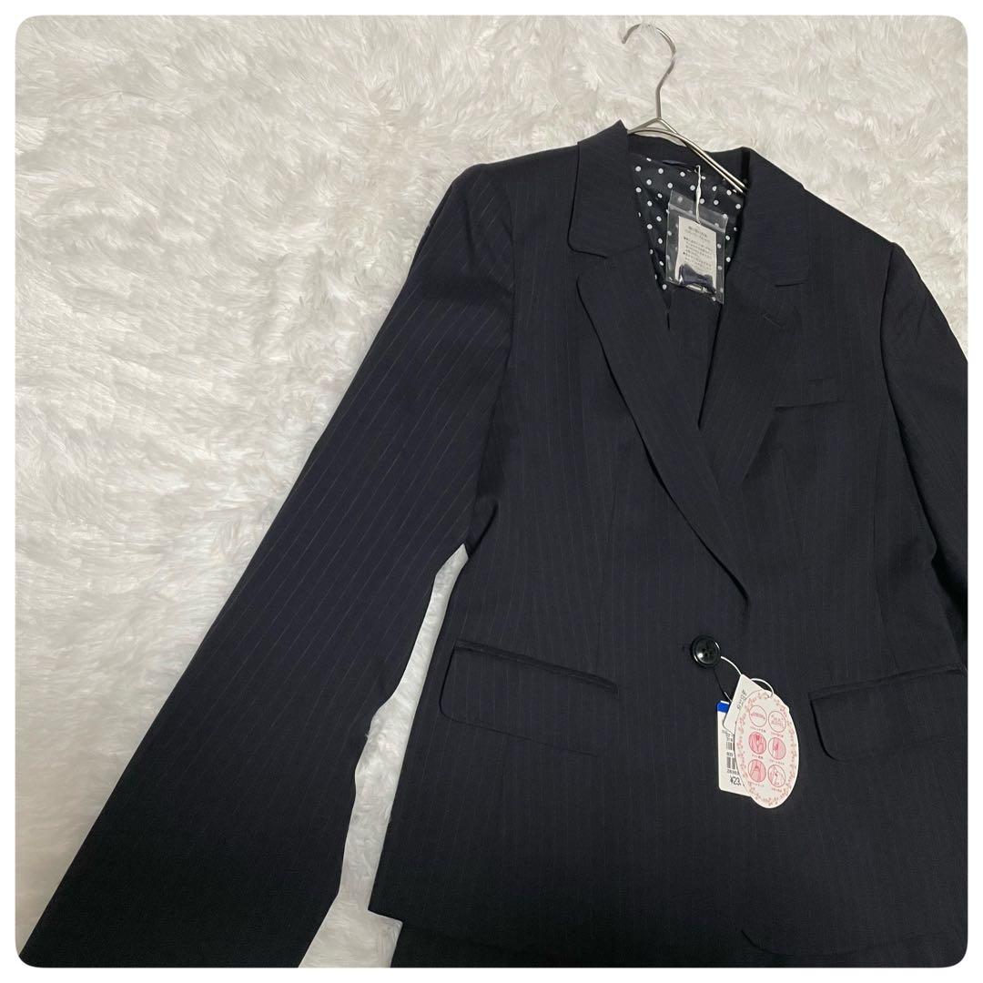 新品タグ付【n♥line 】佐々木希 セットアップ シルク混13〜15ストライプ