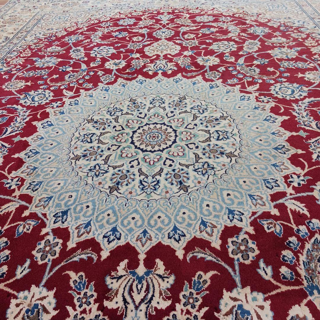 GHR Y2667 高級ペルシャ絨毯 ナイン産 ウール 大判