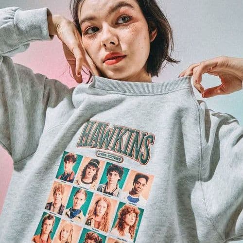 L STRANGER THINGS　アソートスウェットプルオーバー　オートミール