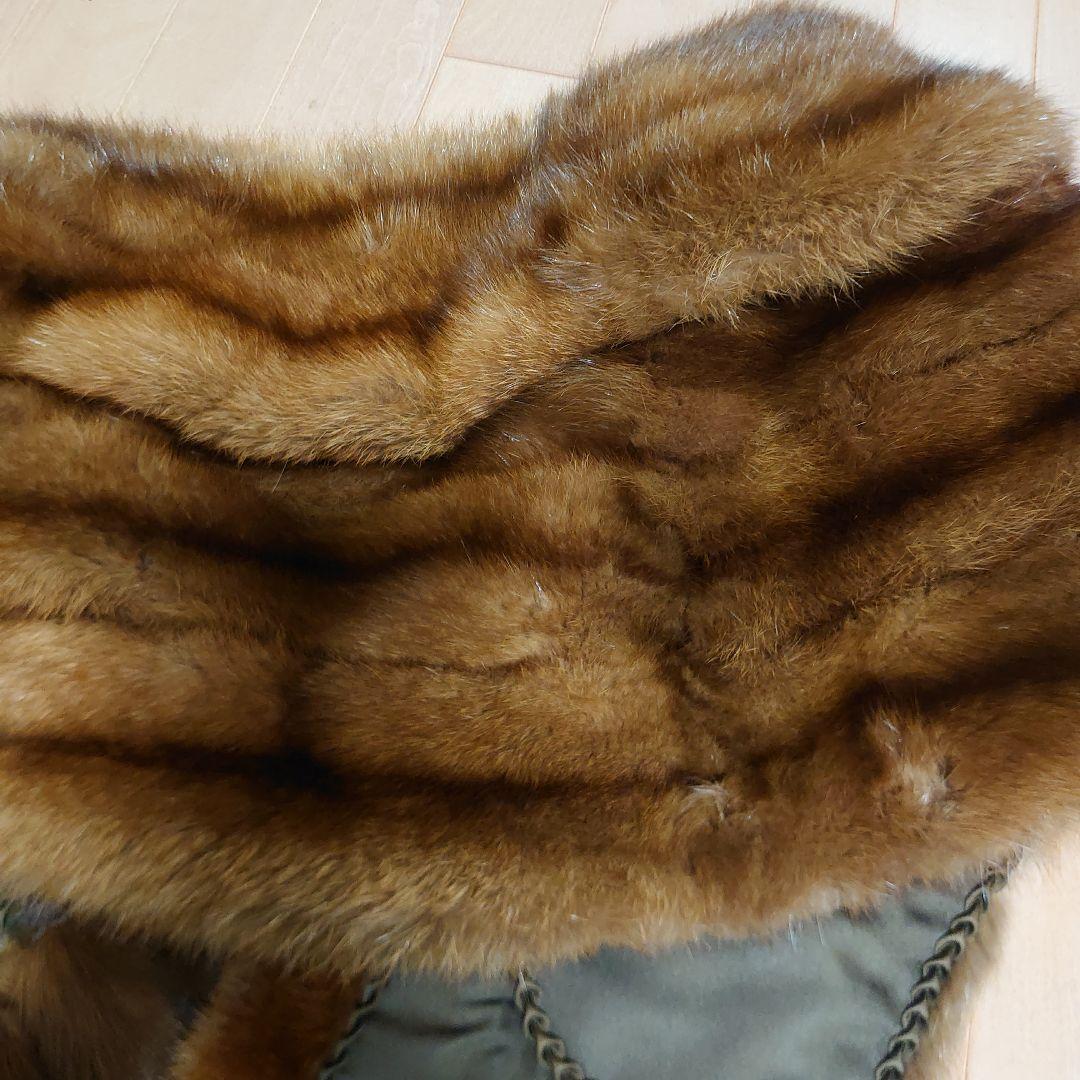 セーブル襟付き大判ビッグショール