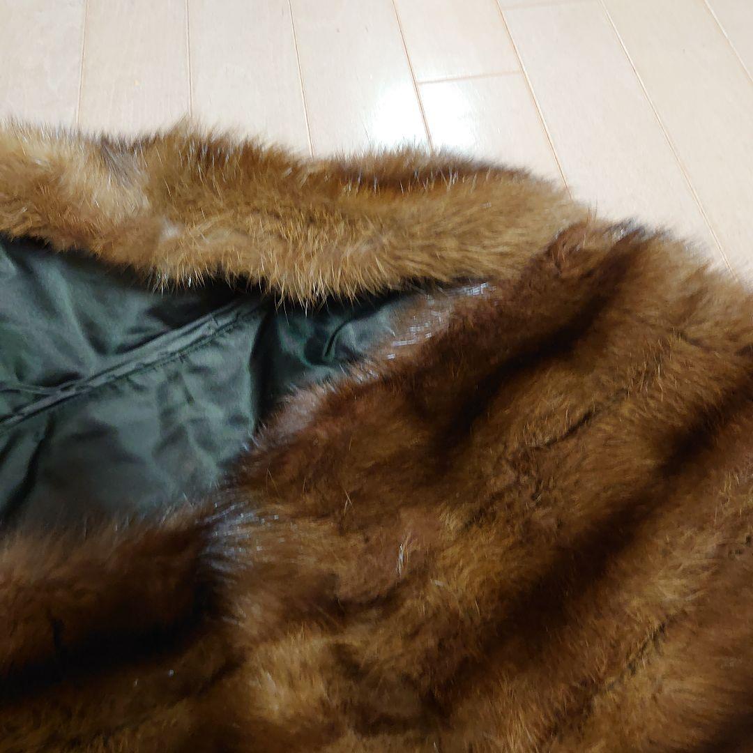 セーブル襟付き大判ビッグショール