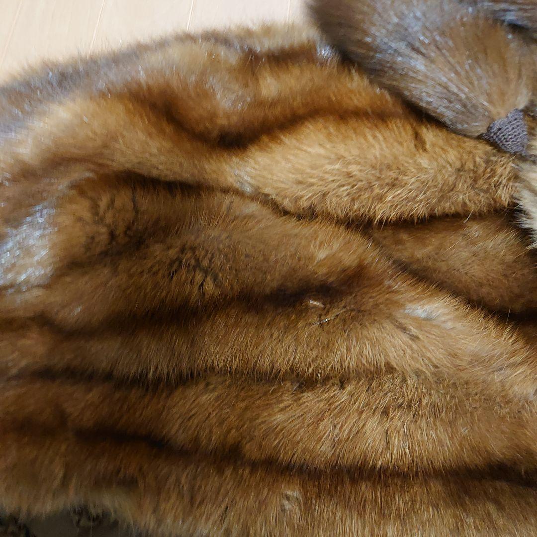 セーブル襟付き大判ビッグショール