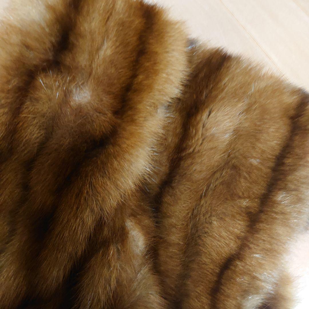 セーブル襟付き大判ビッグショール