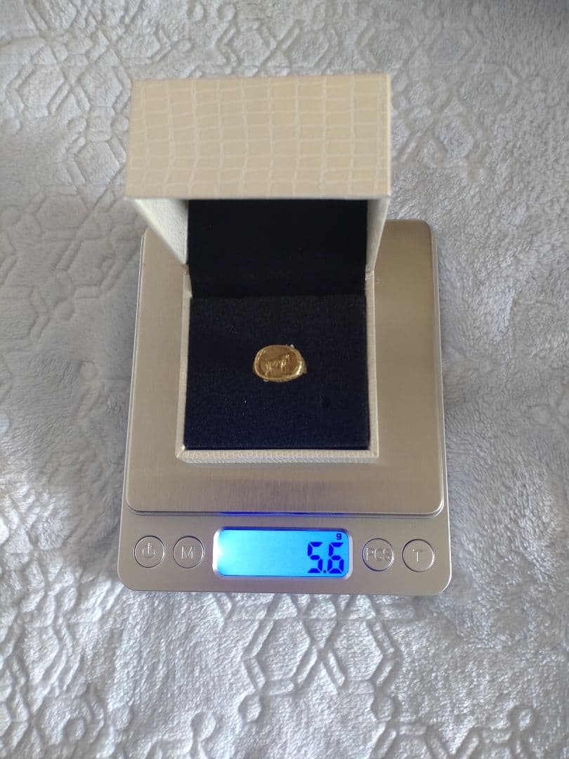 ☆アンティークK18ゴールド バッファローのリング5.6g 8号サイズ☆