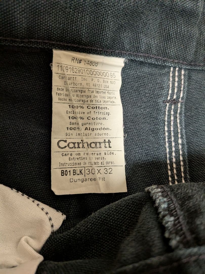 Carhartt B01BUK ワークパンツ 30X32 ダークグレー