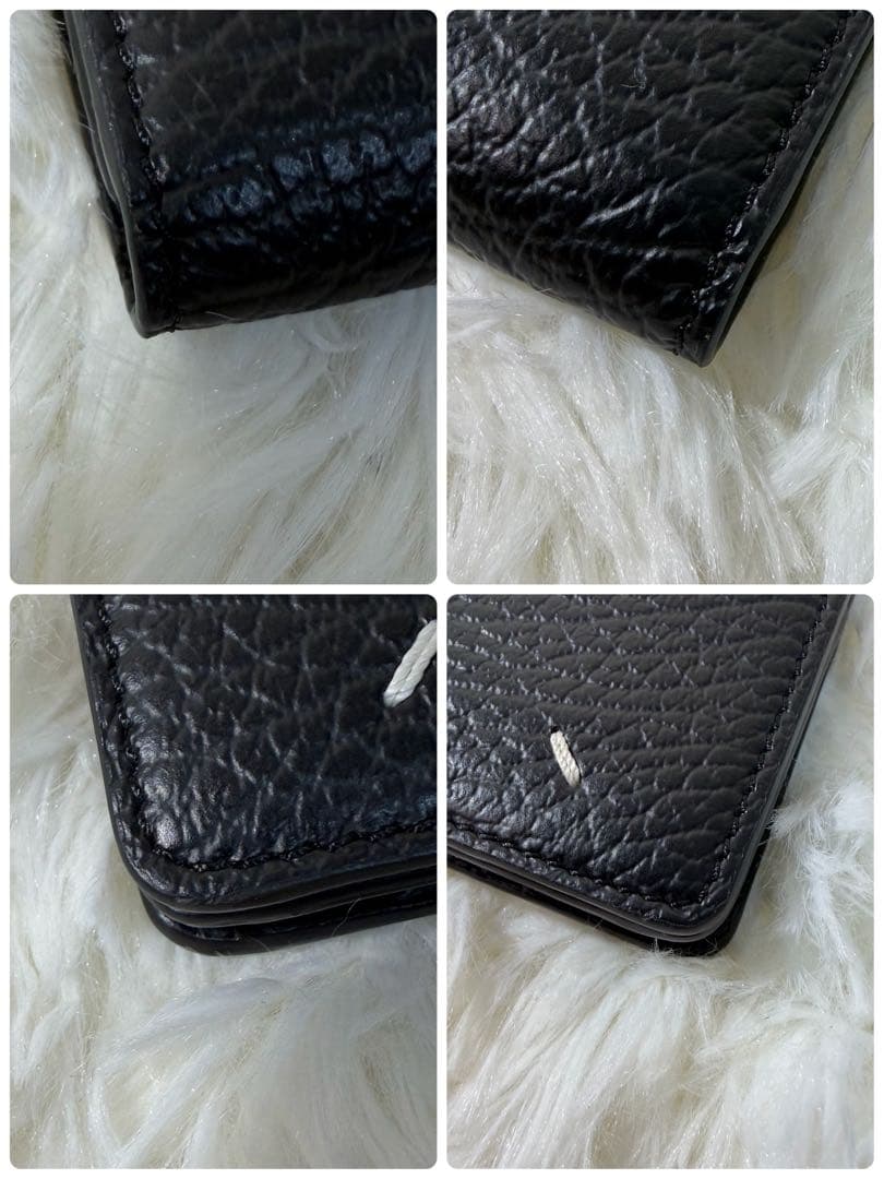 【✨極美品✨】メゾンマルジェラ 4ステッチ 名刺入れ カードケース ブラック