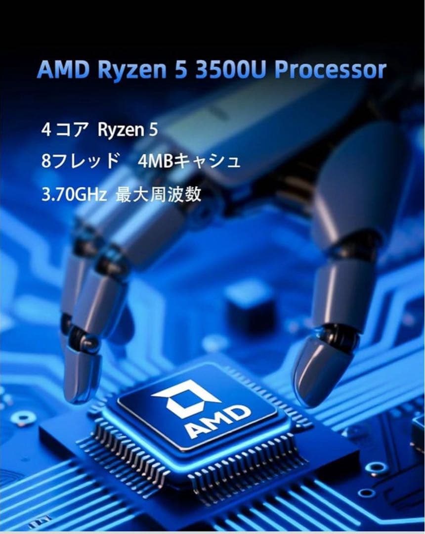 ミニPC 16GB+512GB SSD Windows11 3500U 搭載