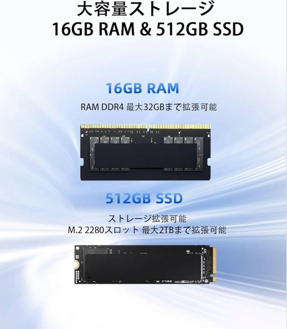 ミニPC 16GB+512GB SSD Windows11 3500U 搭載