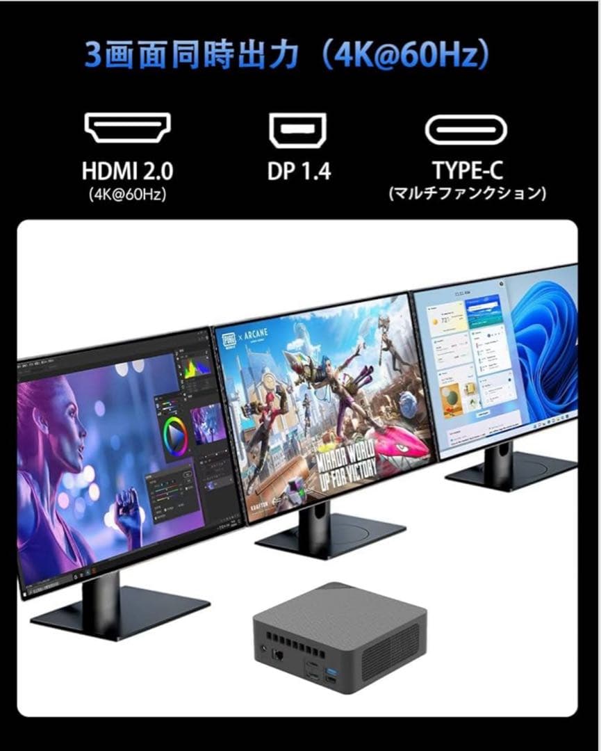 ミニPC 16GB+512GB SSD Windows11 3500U 搭載