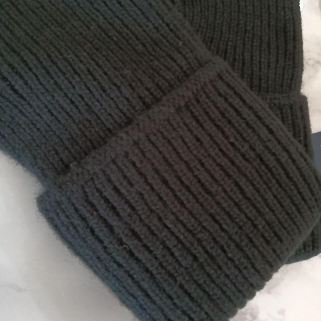 新品　ジョンストンズ　カシミヤニットリブグローブ　BLACK