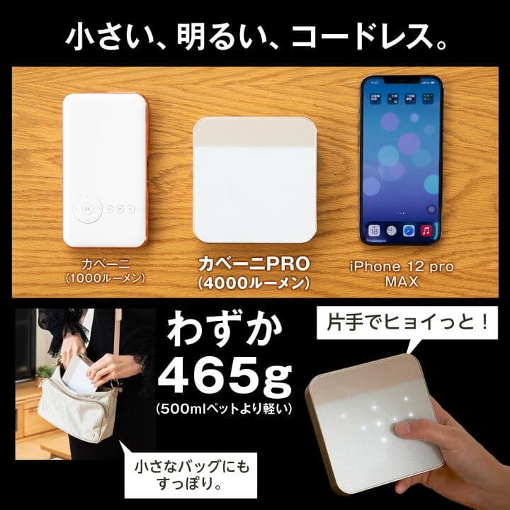 カベーニPRO スマートミニプロジェクター 本体