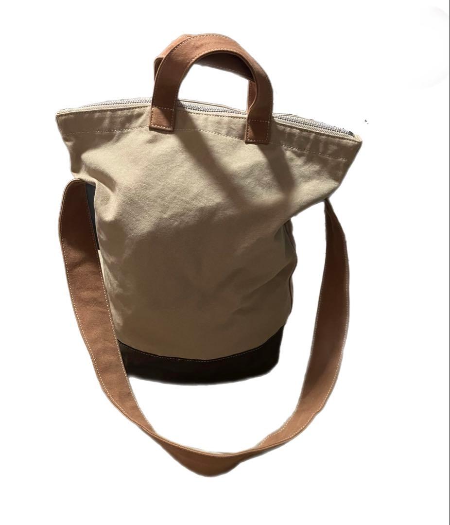 17ss コムデギャルソンオム キャンバス トートバッグ ベージュ ブラウン