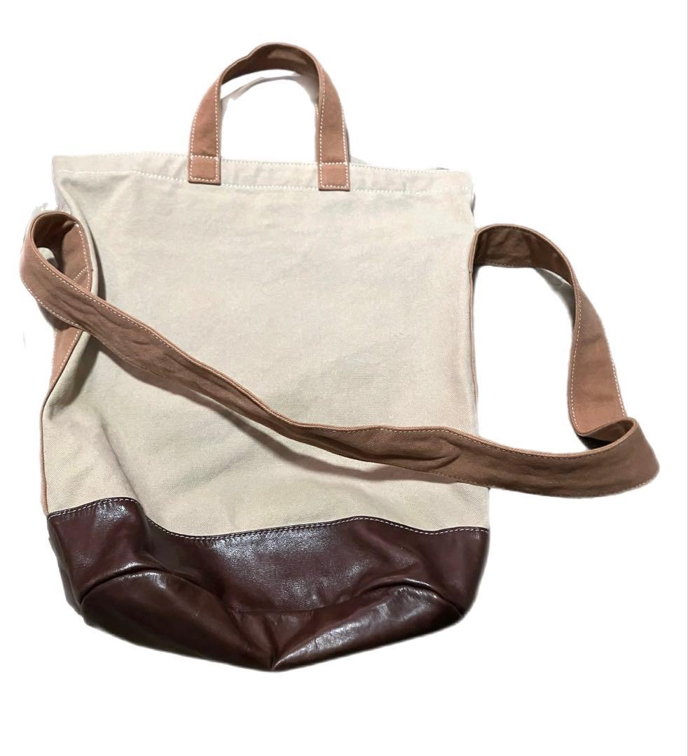 17ss コムデギャルソンオム キャンバス トートバッグ ベージュ ブラウン