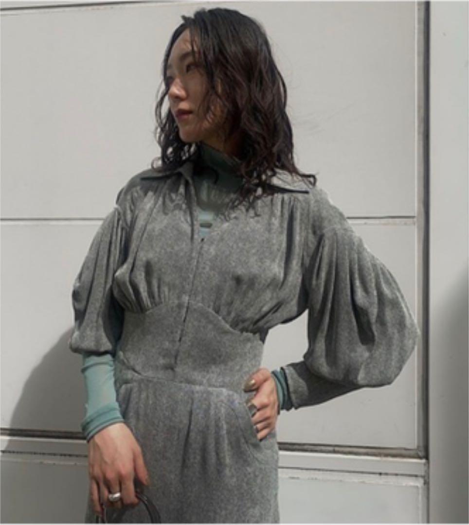 マメクロゴウチ新品紙タグ付き⭐️日本製❗️ストライプジャカードドレスワンピ