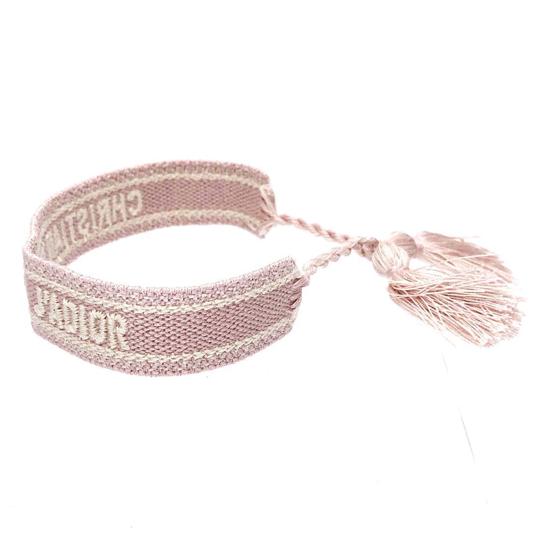 【美品】クリスチャンディオール／ミサンガ ブレスレット ピンク 2本セット