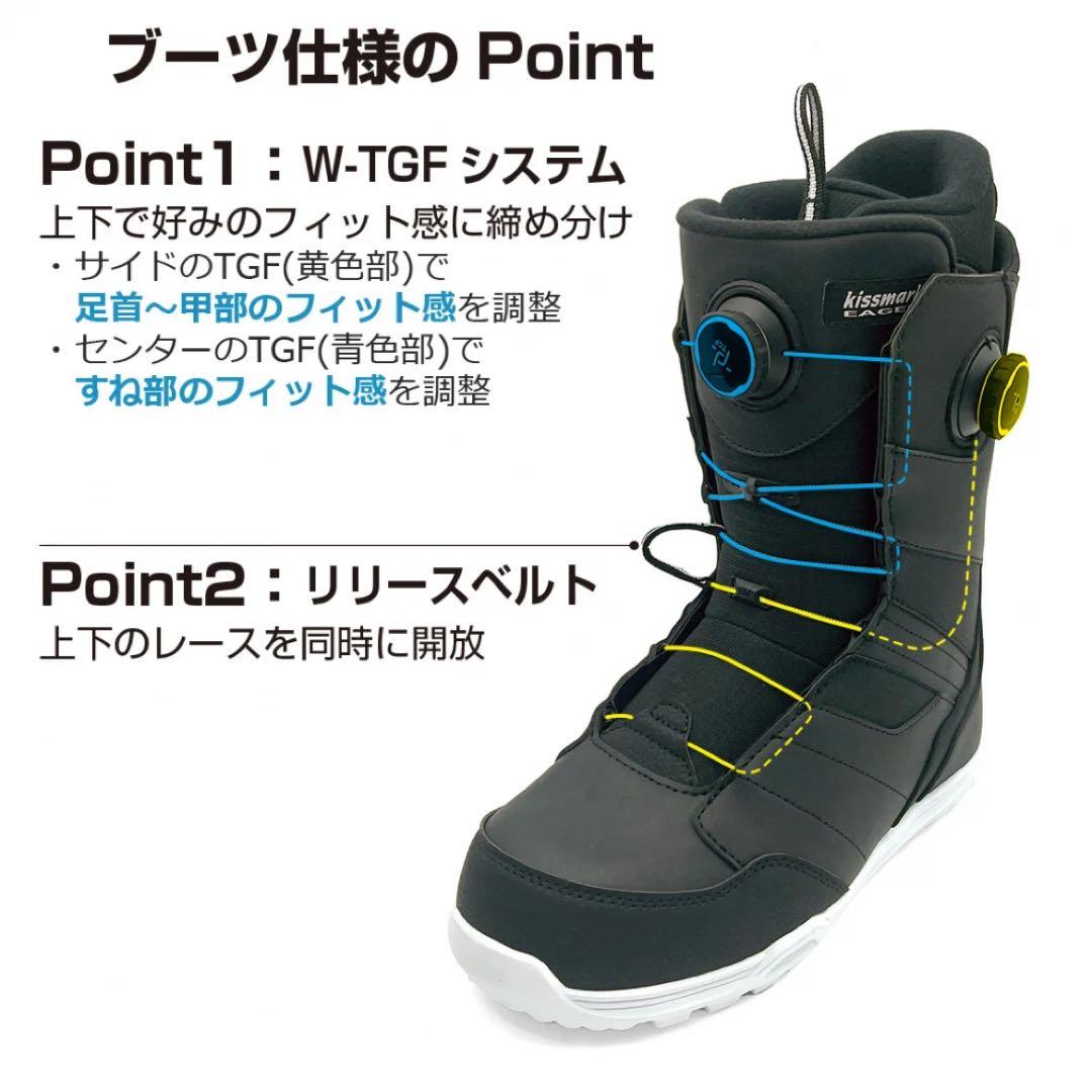 ケース付き‼️kissmark KM イーガー 25cmレディース スノボブーツ