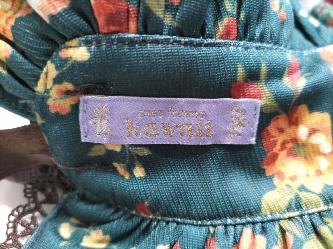 セット axes femme kawaii アンティークローズ柄 ワンピース