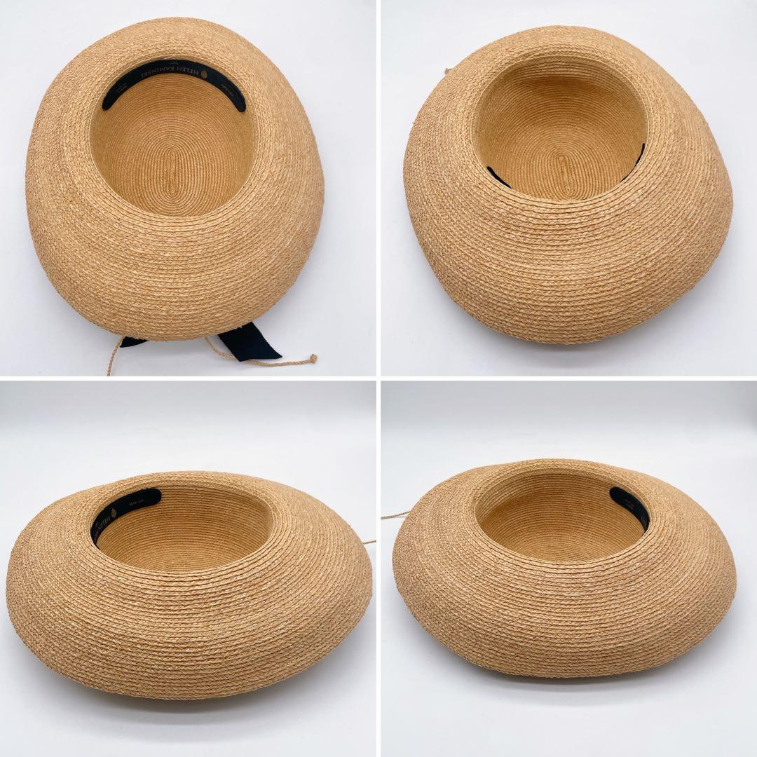 【ヘレンカミンスキー】Newport SB ラフィア 麦わら帽子 ハット リボン