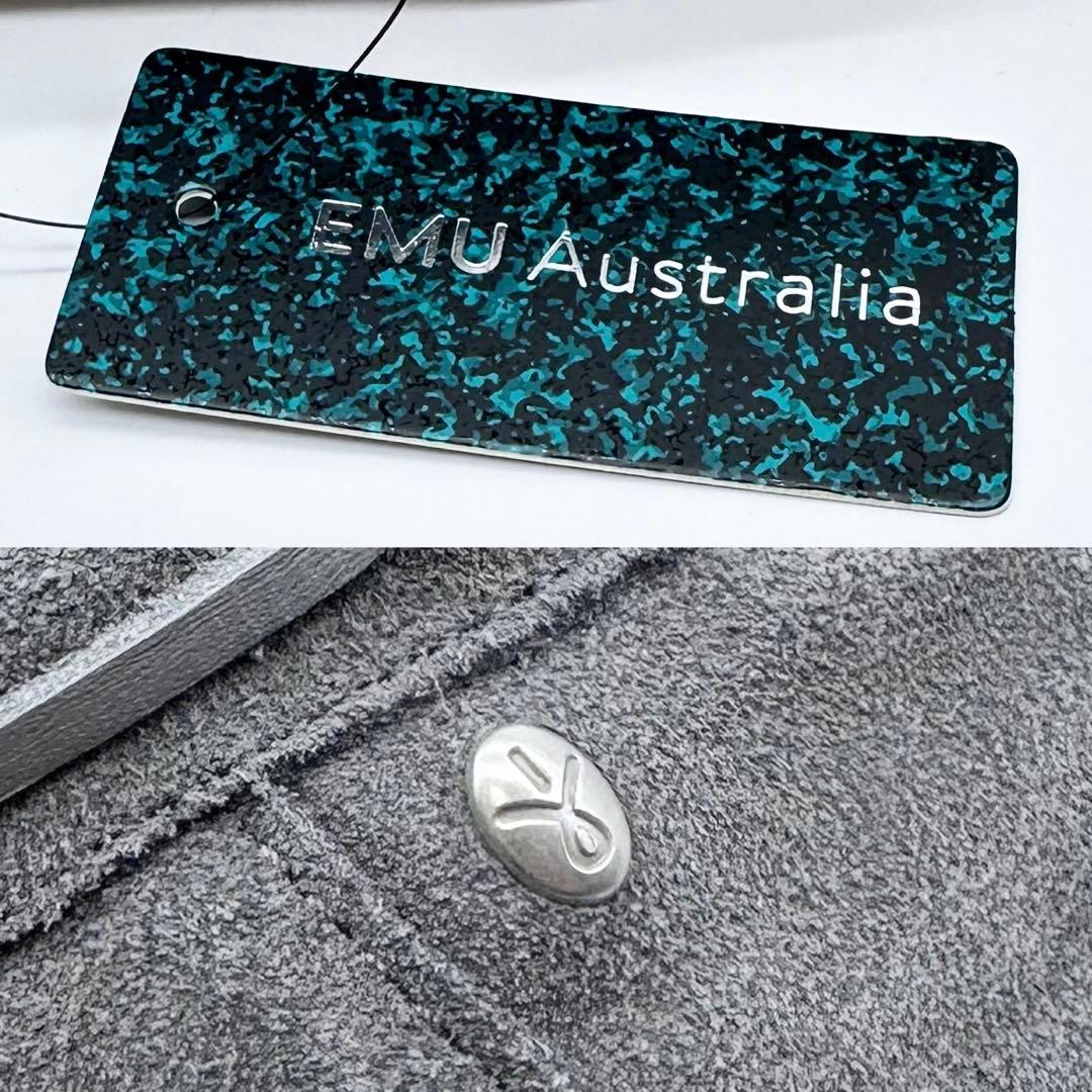 未使用タグ付✨EMU Australia モカシン スエード ボア 灰 24cm