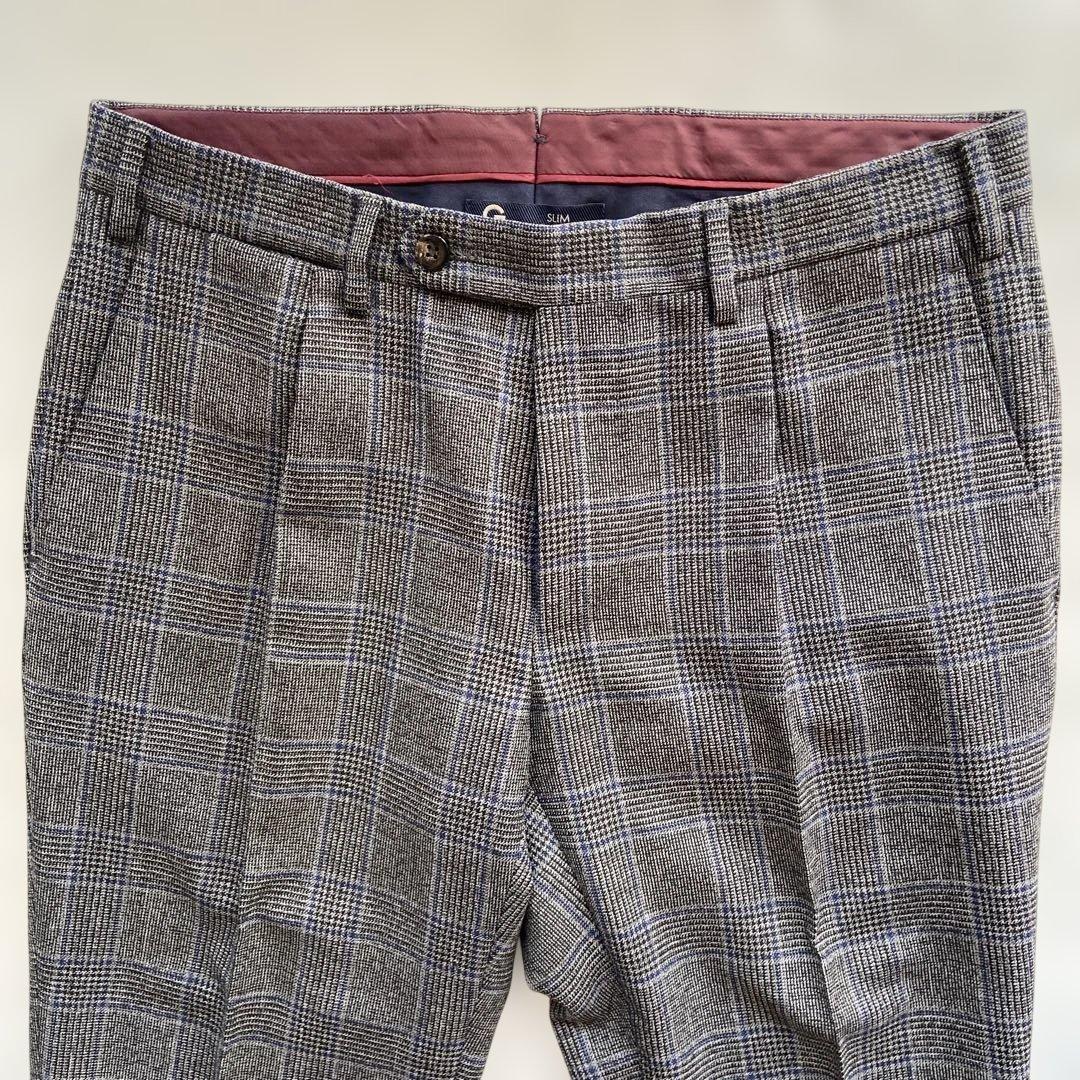 極美品　秋冬　GERMANOジェルマーノ　1プリーツスラックス　ジャケパン