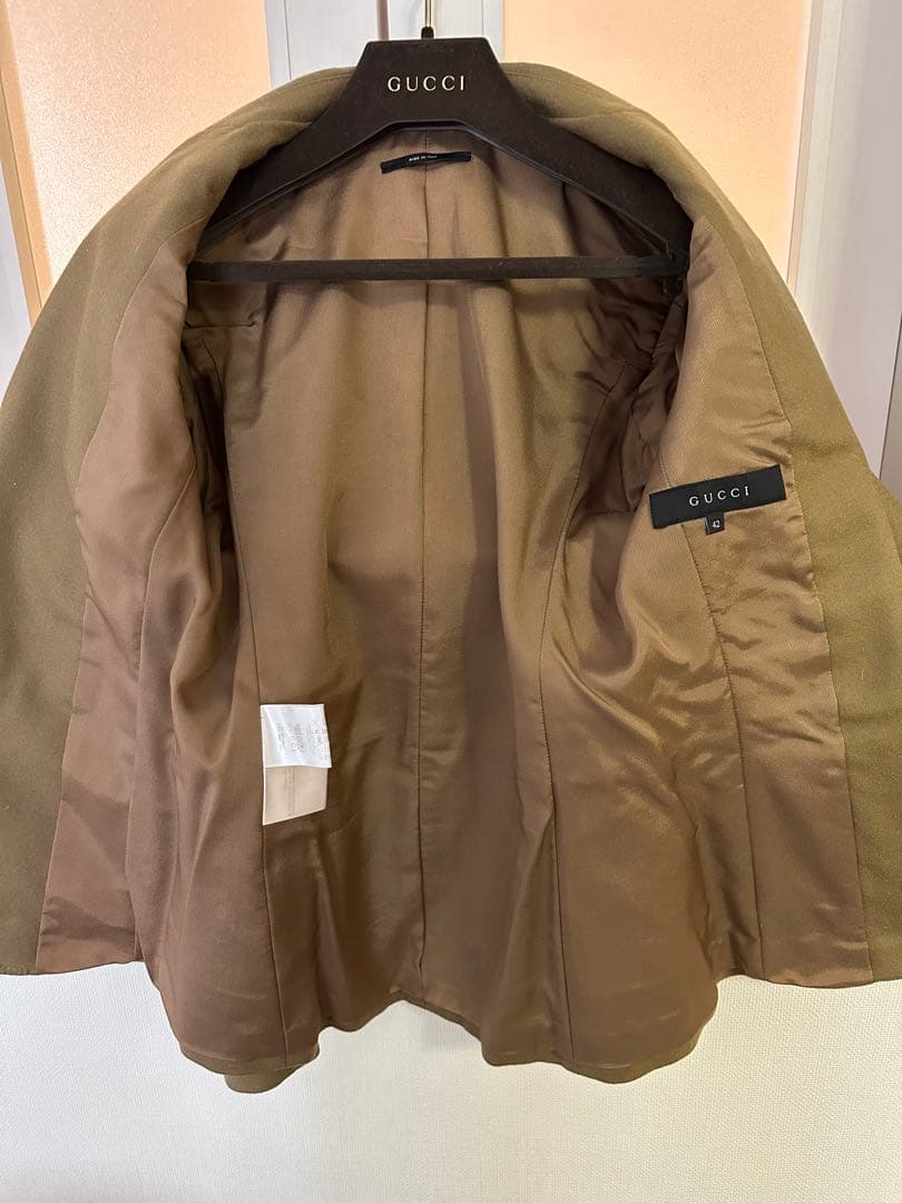 GUCCI ベージュ テーラードジャケット 42
