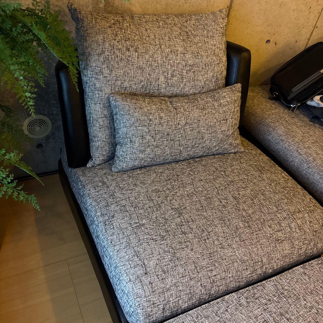 【COCOさん専用】【美品】アルモニア 1人掛けソファのみ　グレー×ブラック