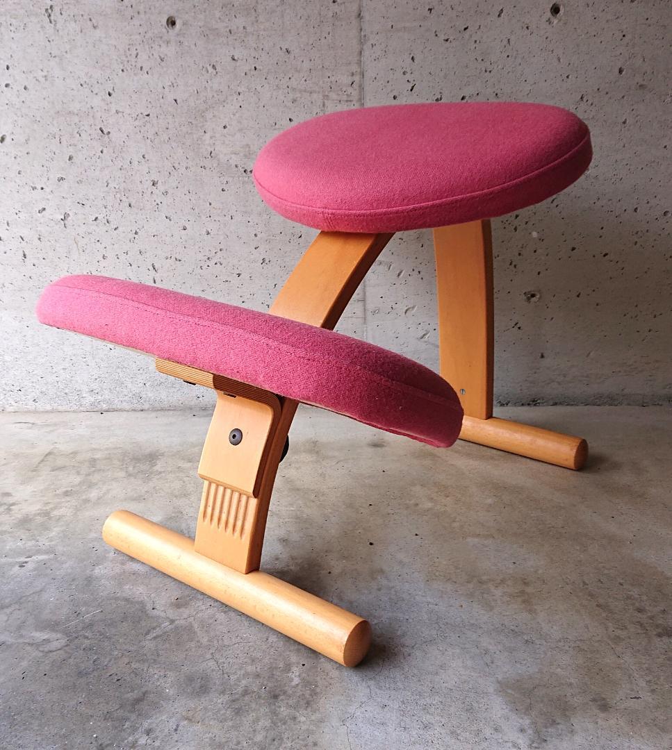 【良品】サカモトハウス バランスチェアイージー　ピンク