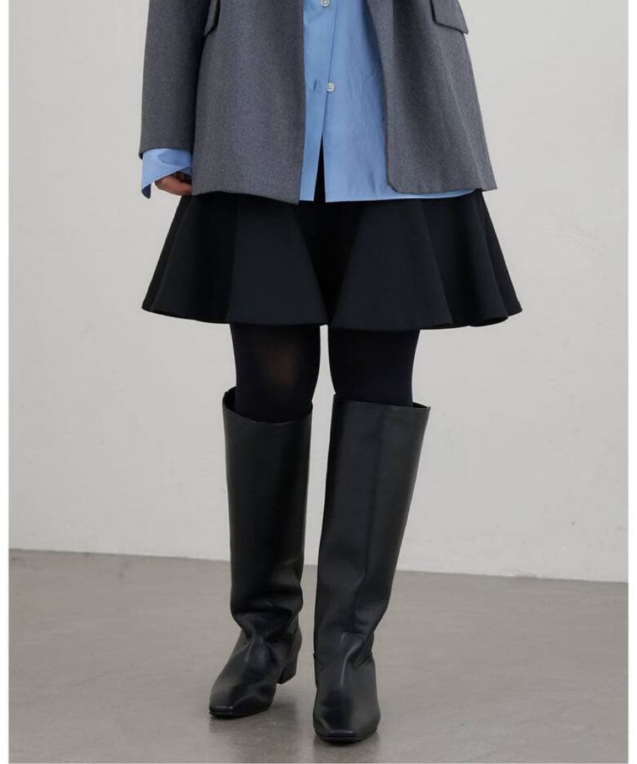 IENA ツイードダブルクロスフレアミニスカート　38