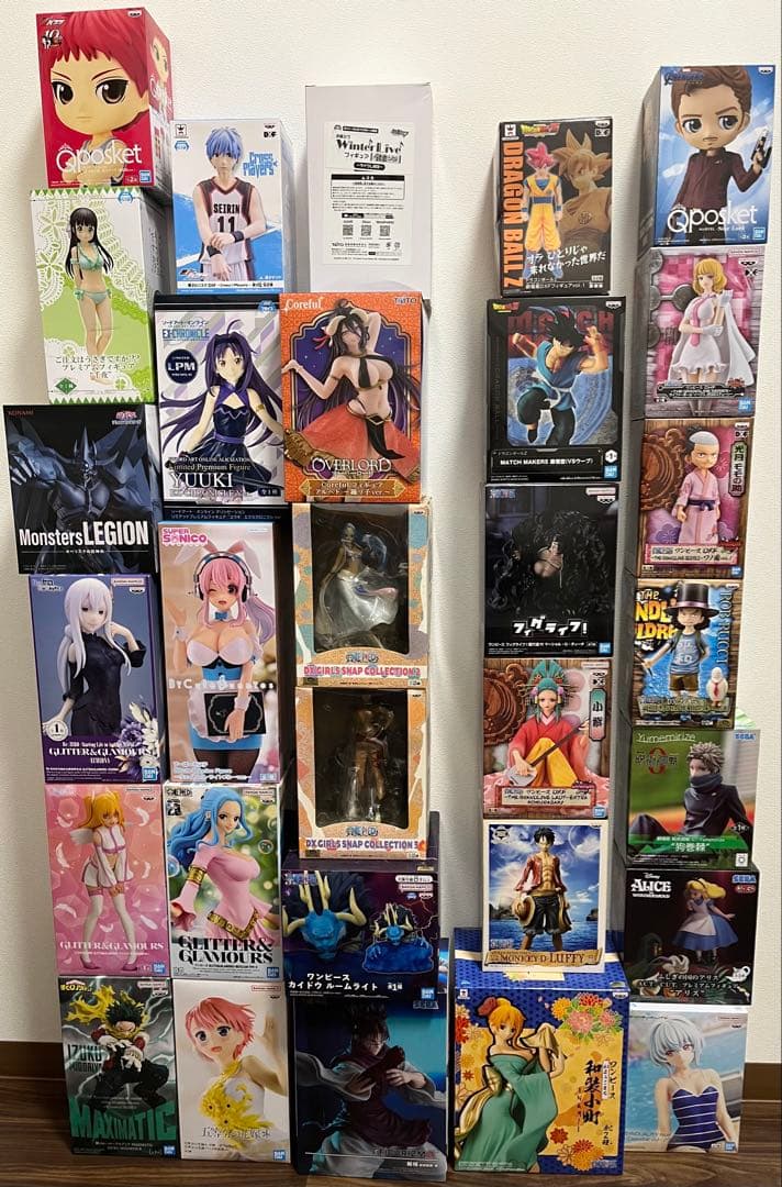 人気フィギュア30個まとめ売り（ドラゴンボール、ワンピース、呪術、美少女など）