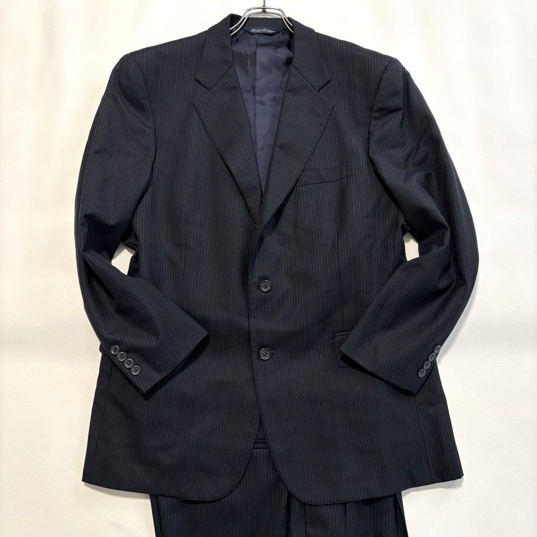 美品 ブルックスブラザーズ XLサイズ スーツ セットアップ ストライプ 紺色
