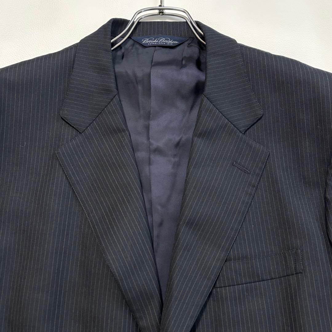 美品 ブルックスブラザーズ XLサイズ スーツ セットアップ ストライプ 紺色
