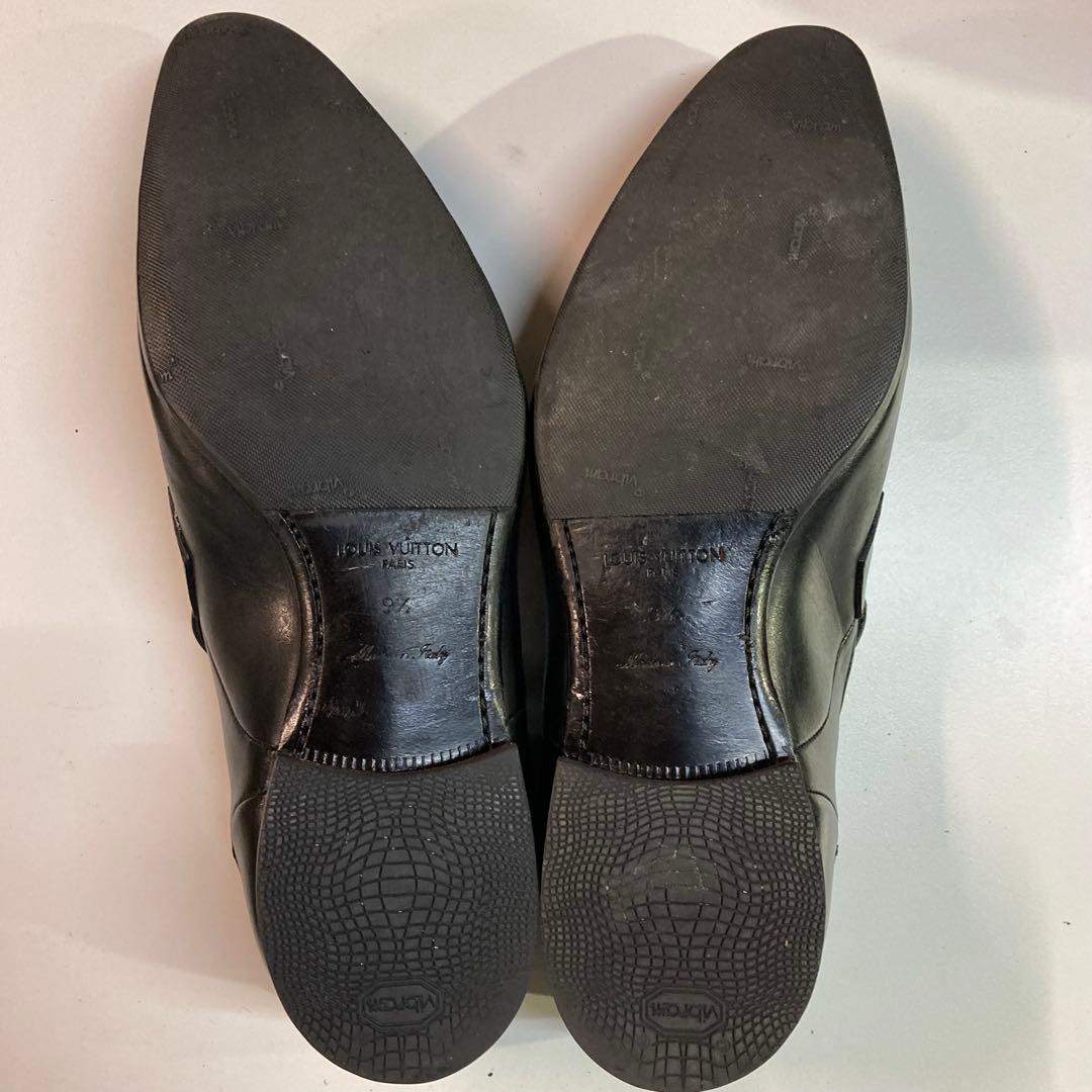 し*ら様 LOUIS VUITTON 靴 27.5cm ブラック レザー 革靴