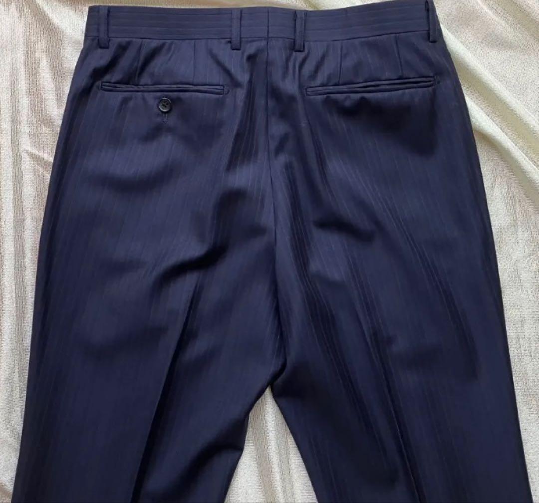 カノニコ　Y7スリム　ネイビー　ピンストライプ　美品　スーツ　トップバリュー