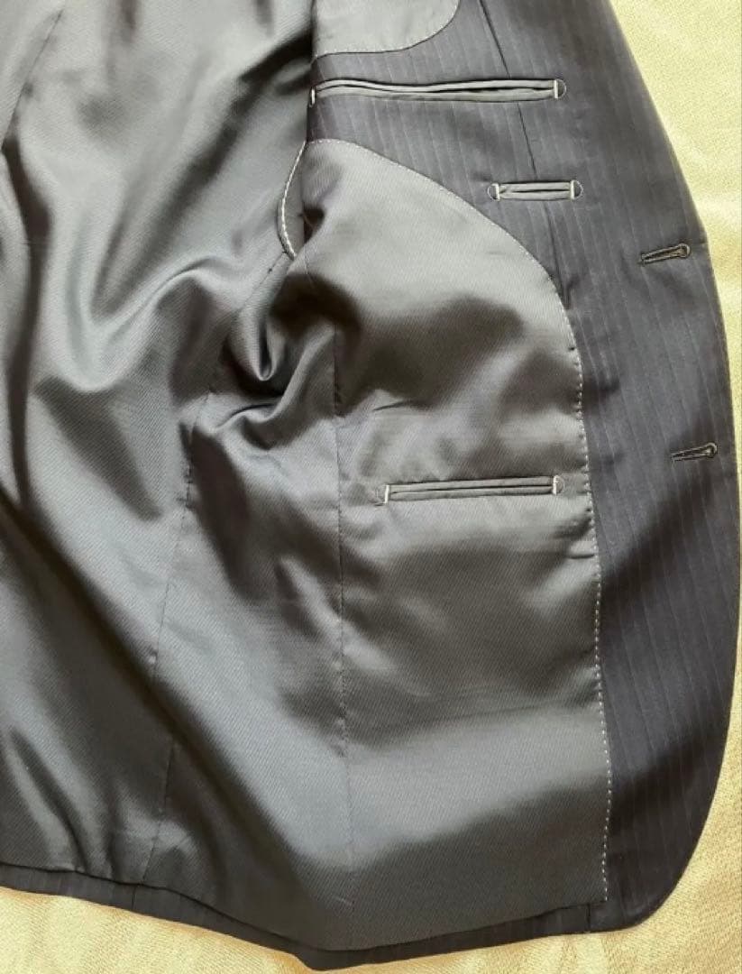 カノニコ　Y7スリム　ネイビー　ピンストライプ　美品　スーツ　トップバリュー